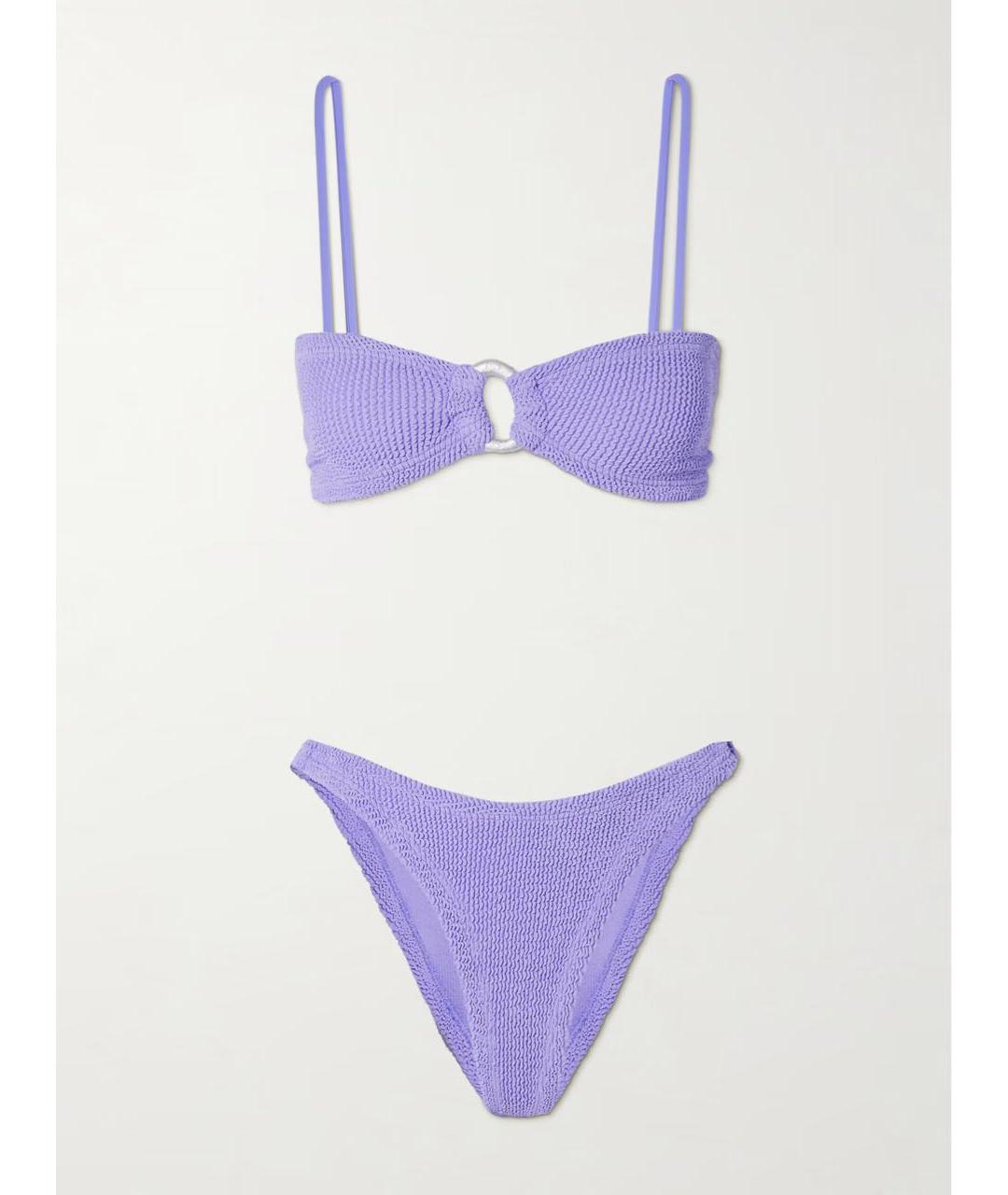 HUNZA G Фиолетовый полиамидовый купальник, фото 4