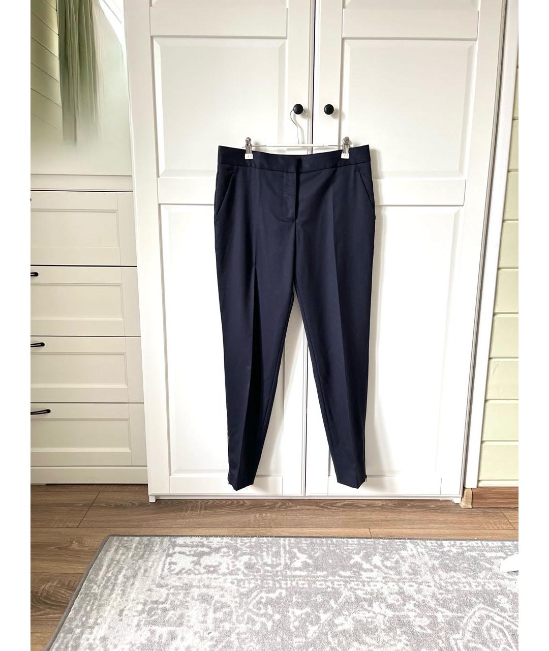 STELLA MCCARTNEY Синие шерстяные брюки узкие, фото 6