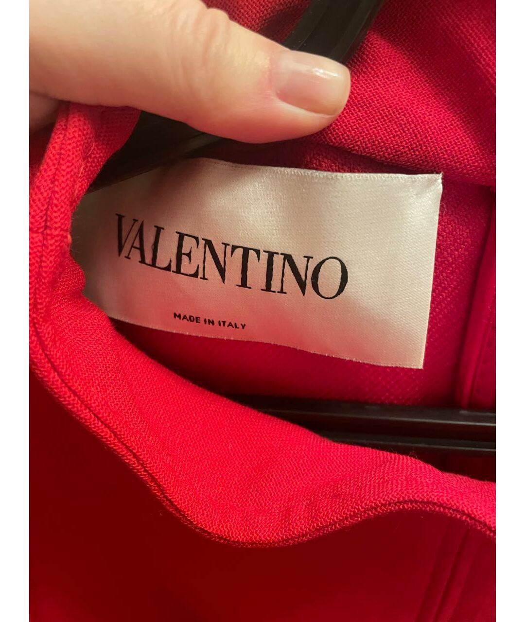 VALENTINO Красное шерстяное повседневное платье, фото 2