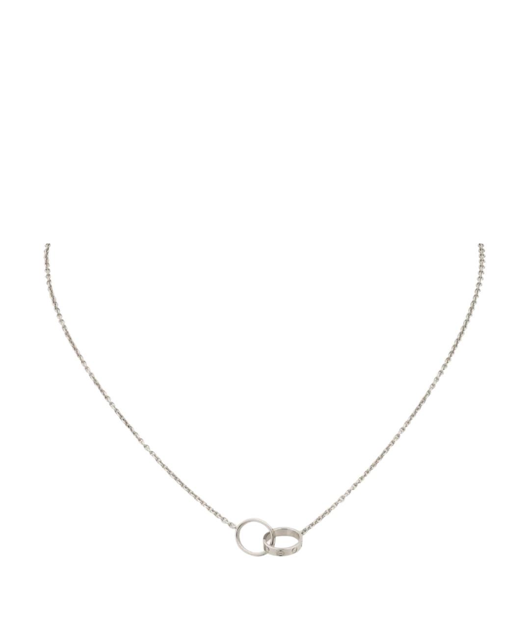 CARTIER Серебряное колье из белого золота, фото 1