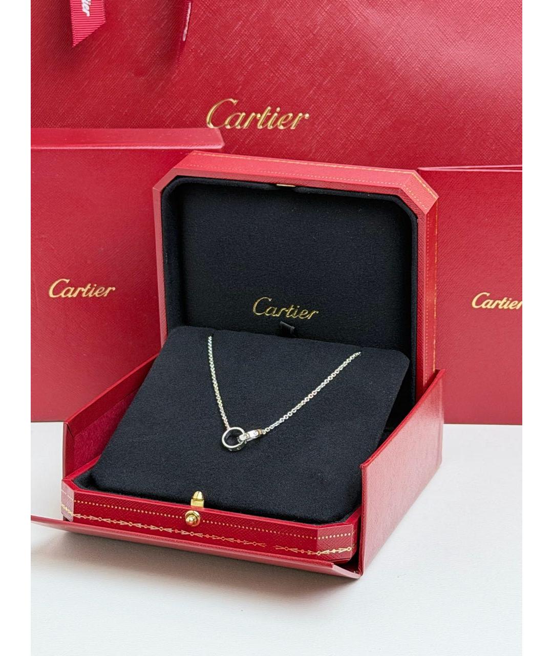 CARTIER Серебряное колье из белого золота, фото 3