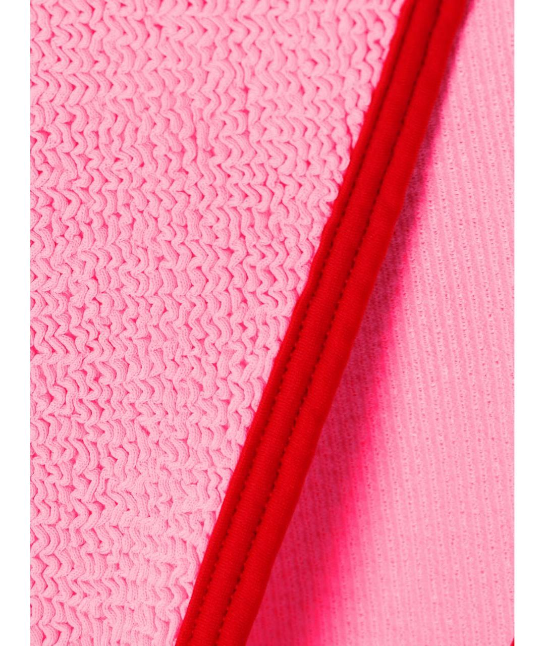 HUNZA G Розовый полиамидовый купальник, фото 4