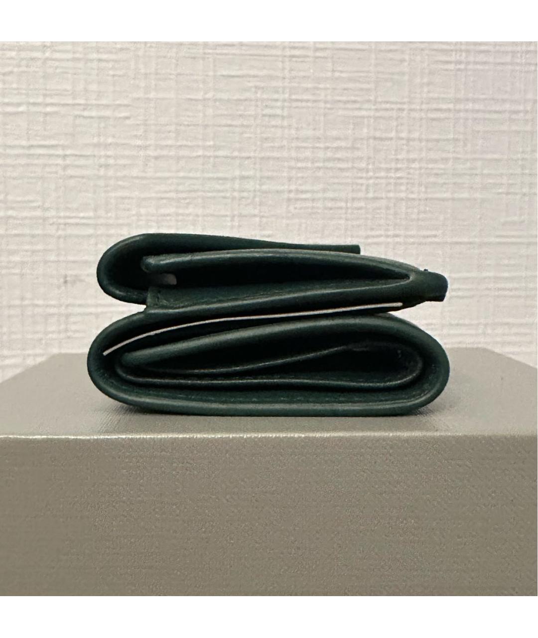 BALENCIAGA Зеленый кожаный кошелек, фото 5