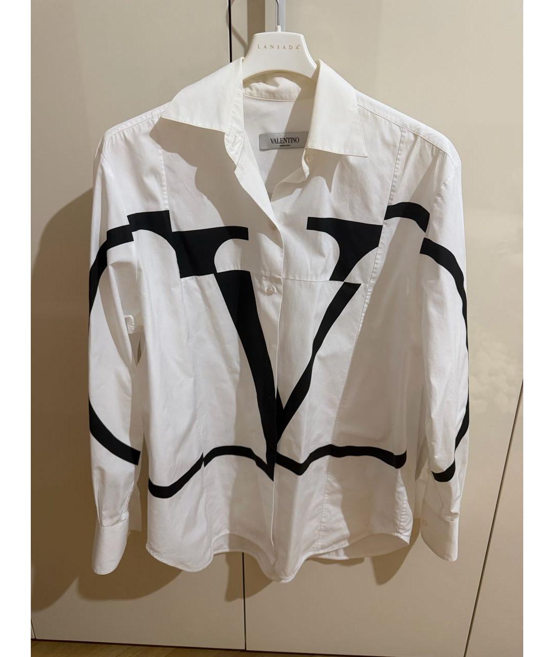 VALENTINO Белая хлопковая рубашка, фото 5
