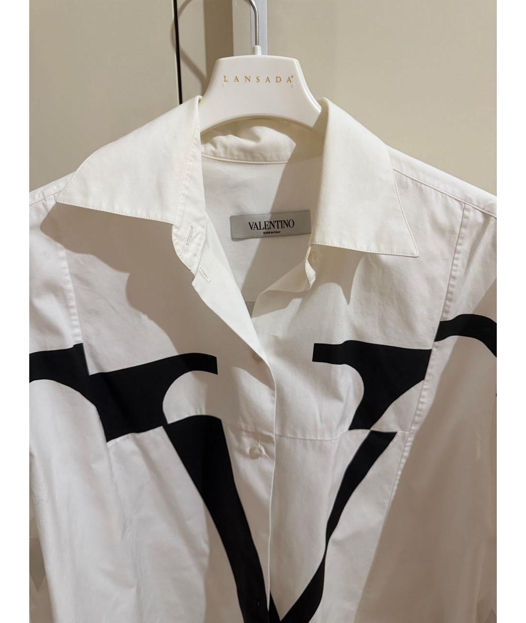VALENTINO Белая хлопковая рубашка, фото 3