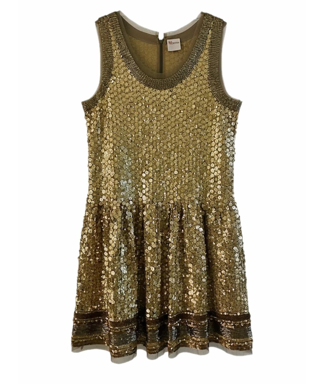 RED VALENTINO Золотое полиамидовое вечернее платье, фото 1