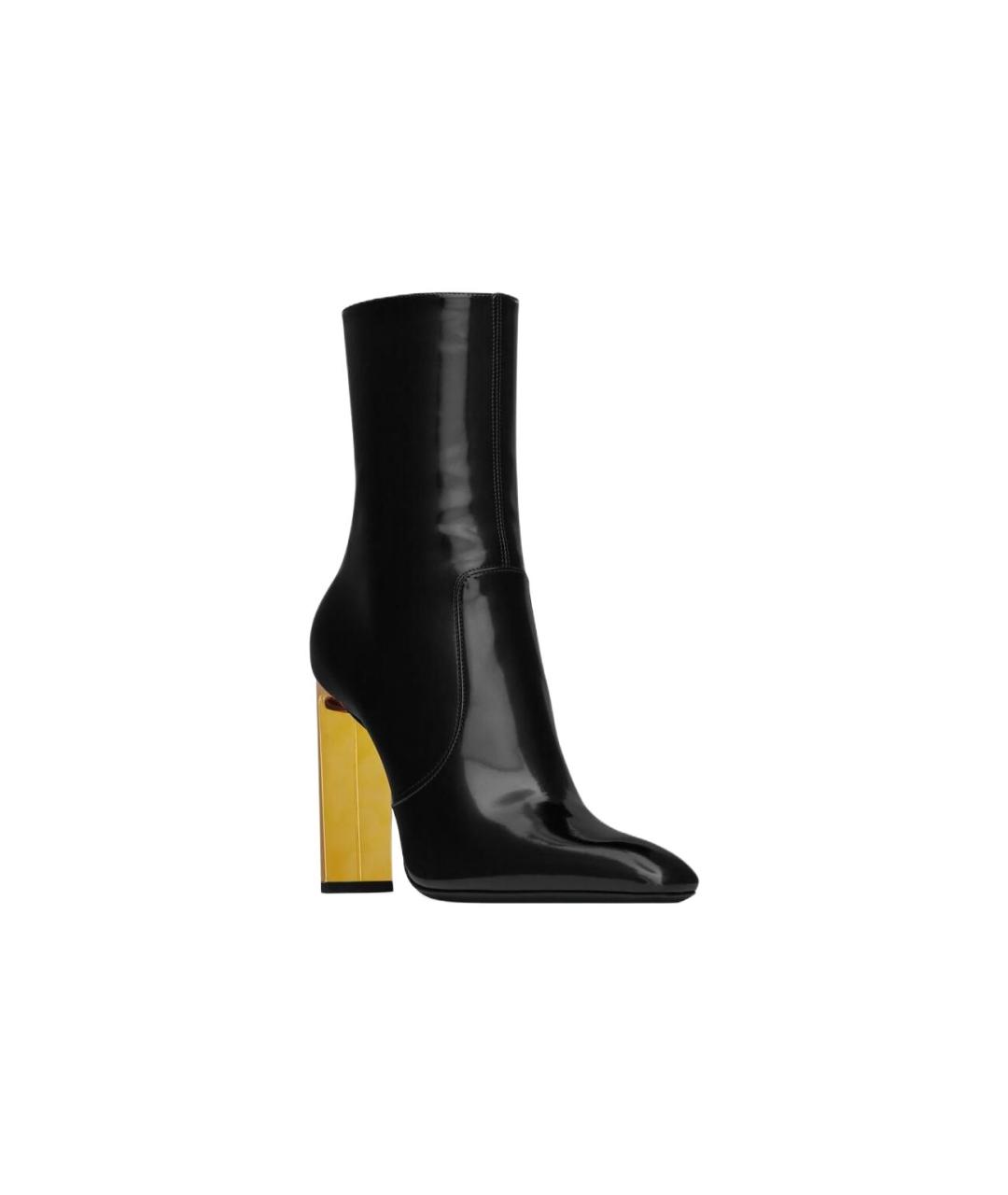 SAINT LAURENT Черные кожаные ботильоны, фото 3