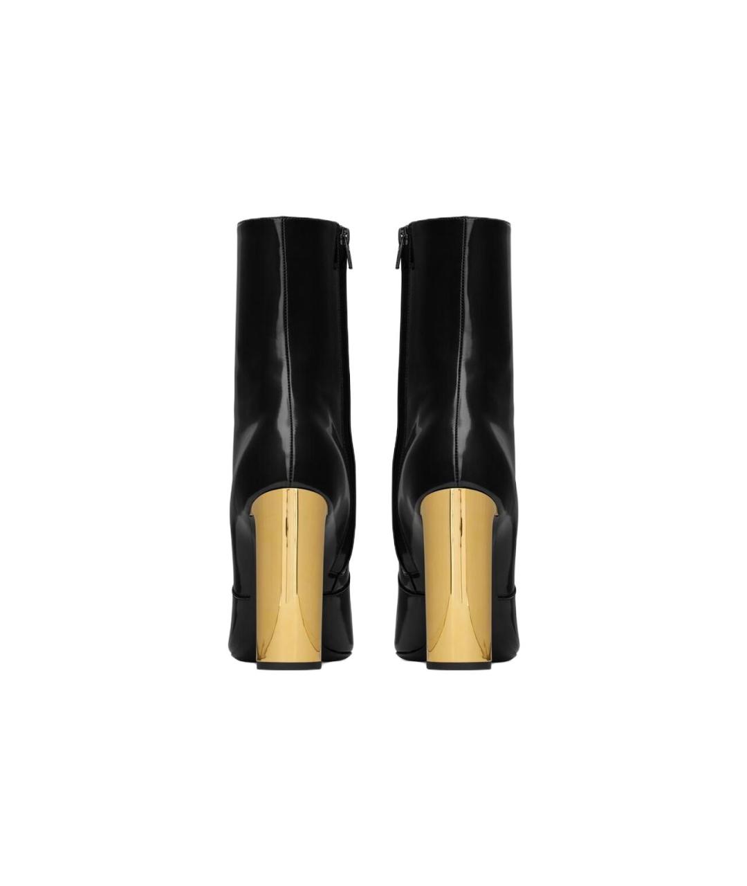 SAINT LAURENT Черные кожаные ботильоны, фото 4