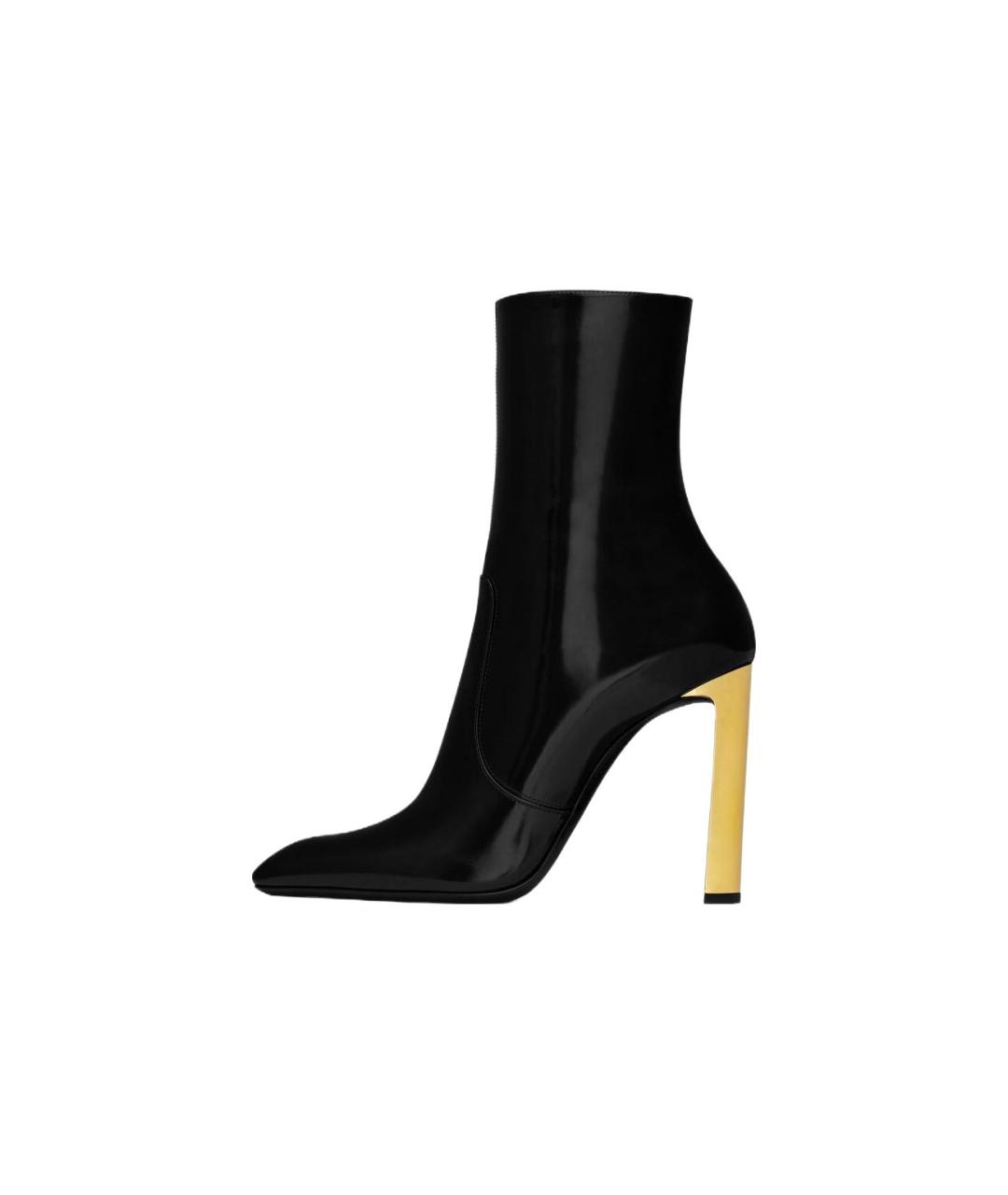 SAINT LAURENT Черные кожаные ботильоны, фото 2