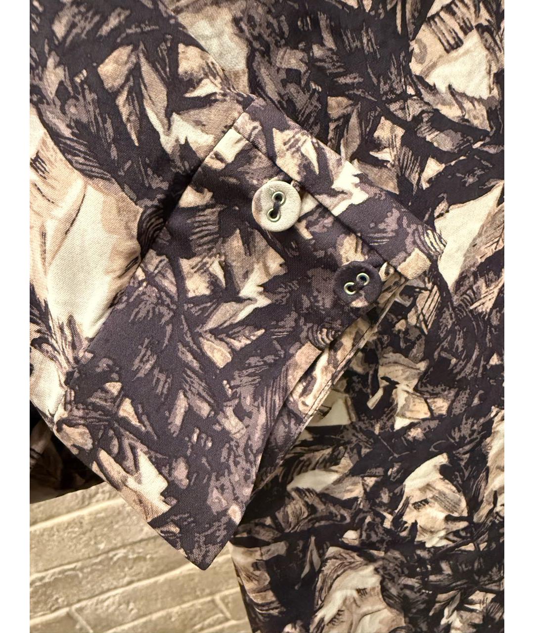 BCBG MAXAZRIA Коричневая шелковая блузы, фото 5