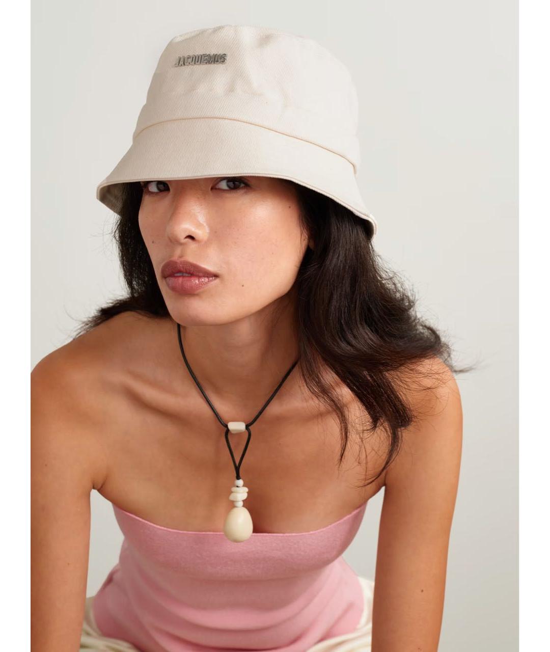 JACQUEMUS Бежевая хлопковая панама, фото 3