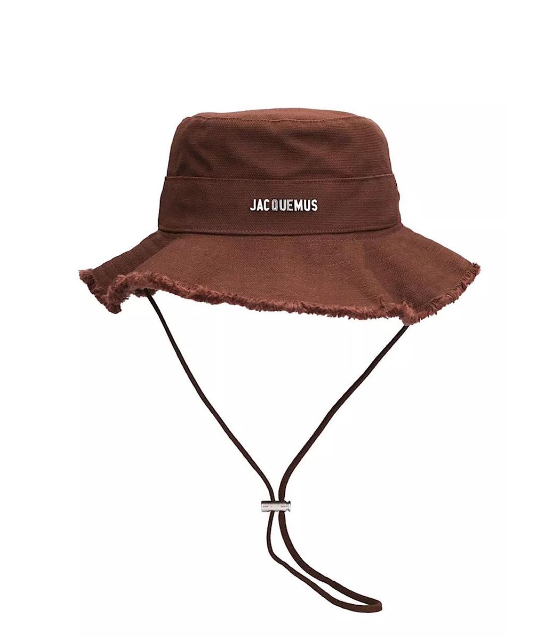 JACQUEMUS Коричневая хлопковая панама, фото 2