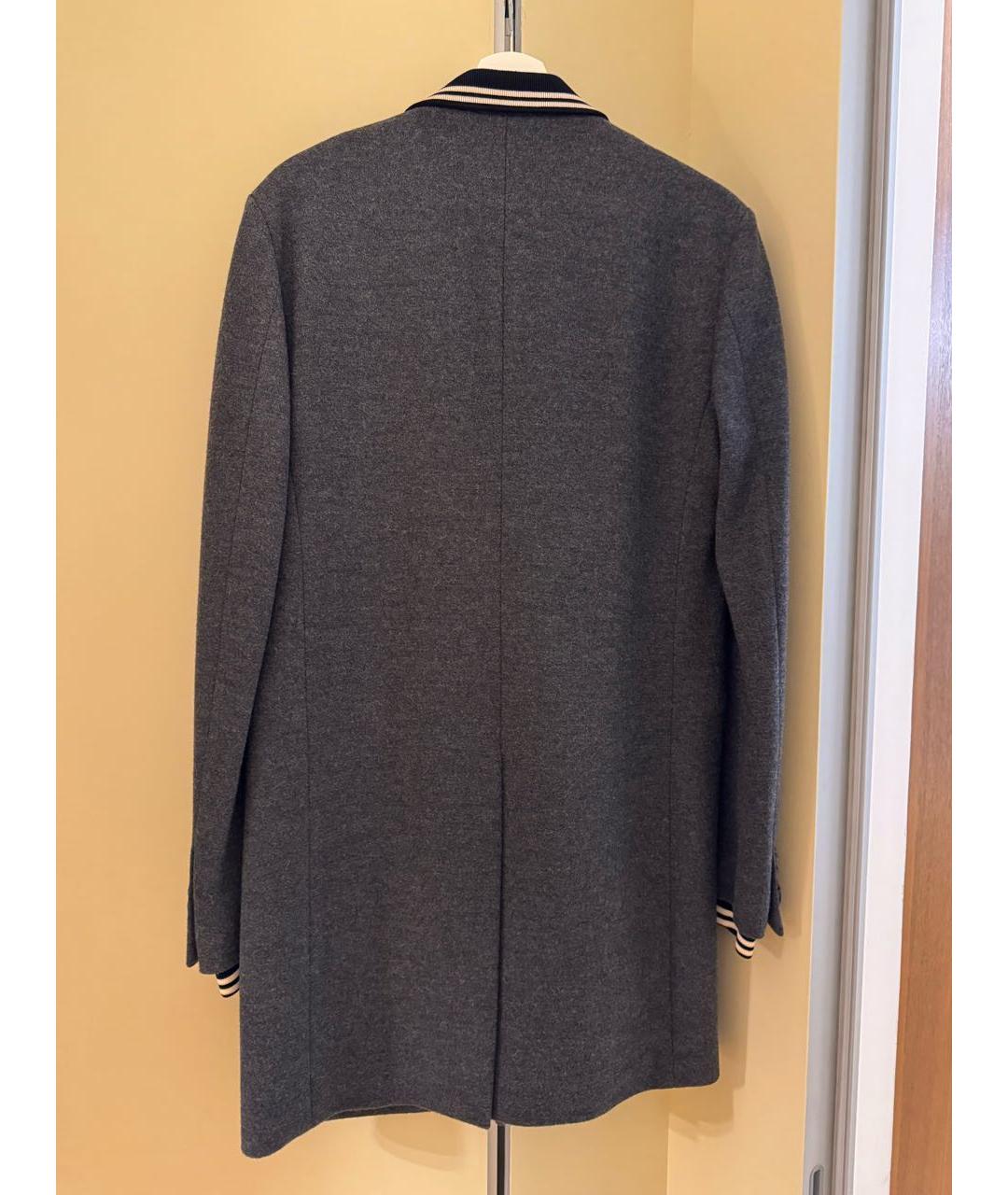 MOSCHINO Серое шерстяное пальто, фото 2