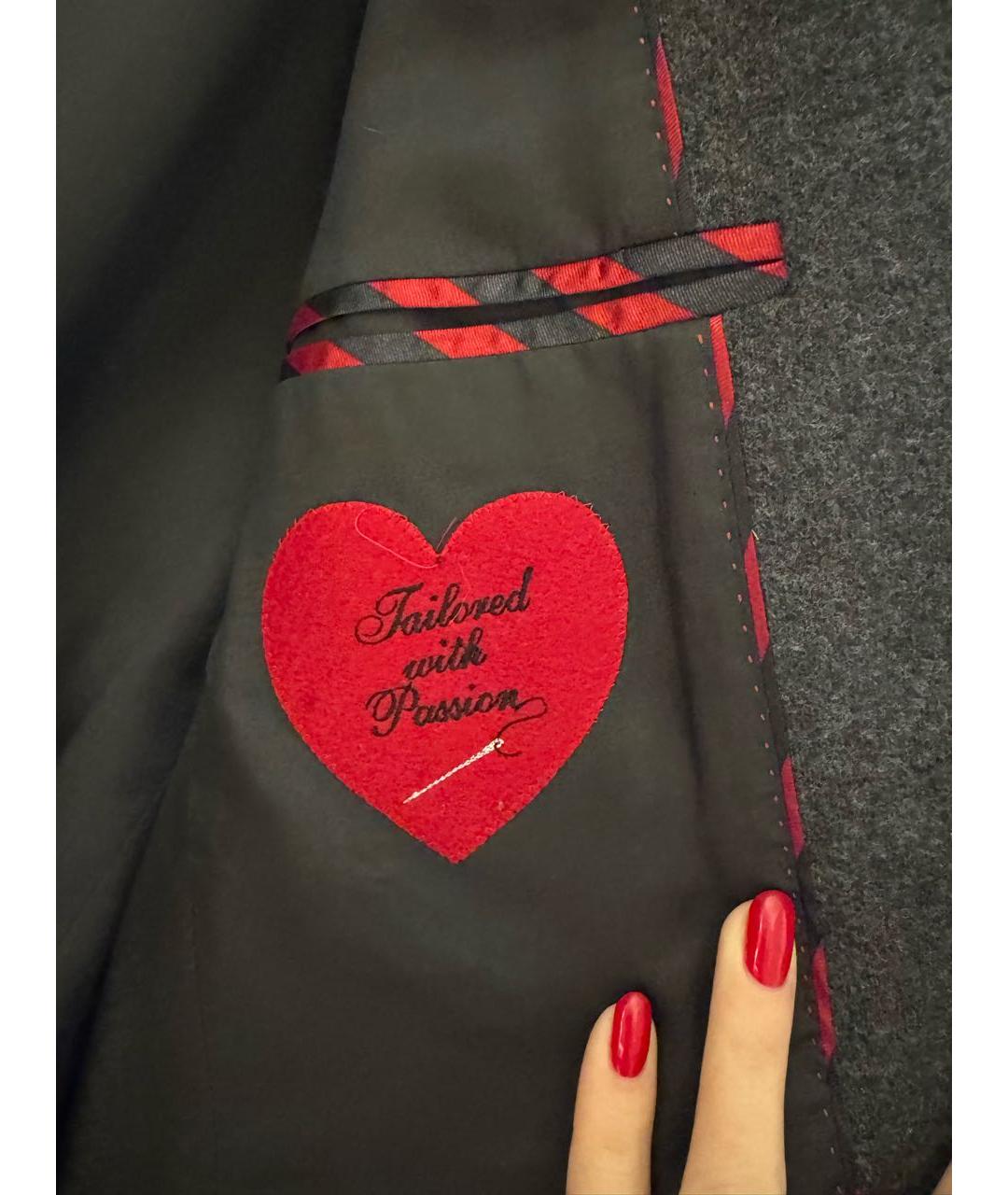 MOSCHINO Серое шерстяное пальто, фото 6