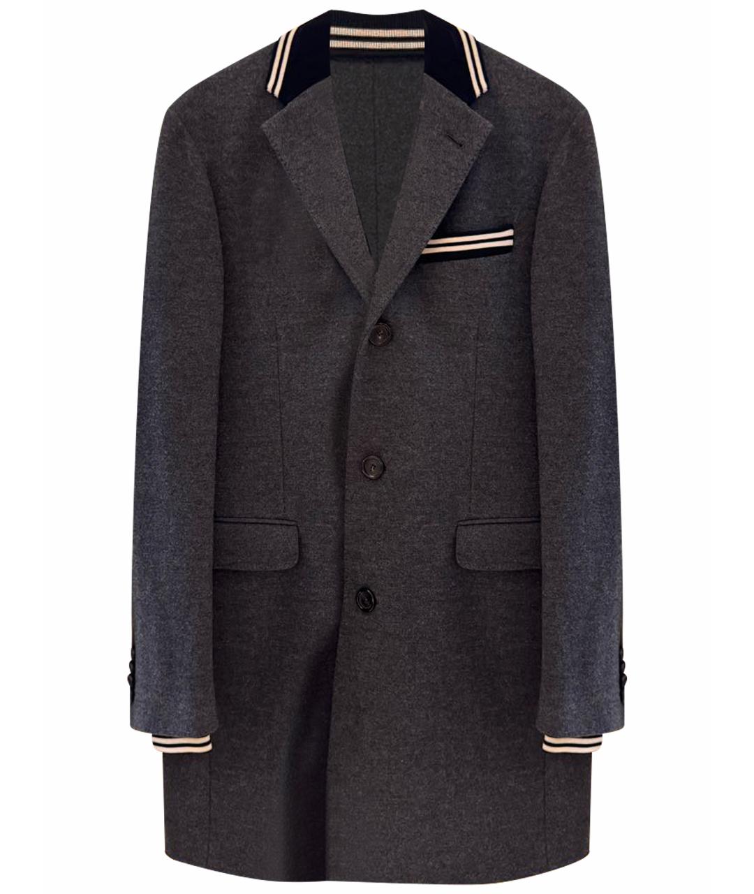 MOSCHINO Серое шерстяное пальто, фото 1