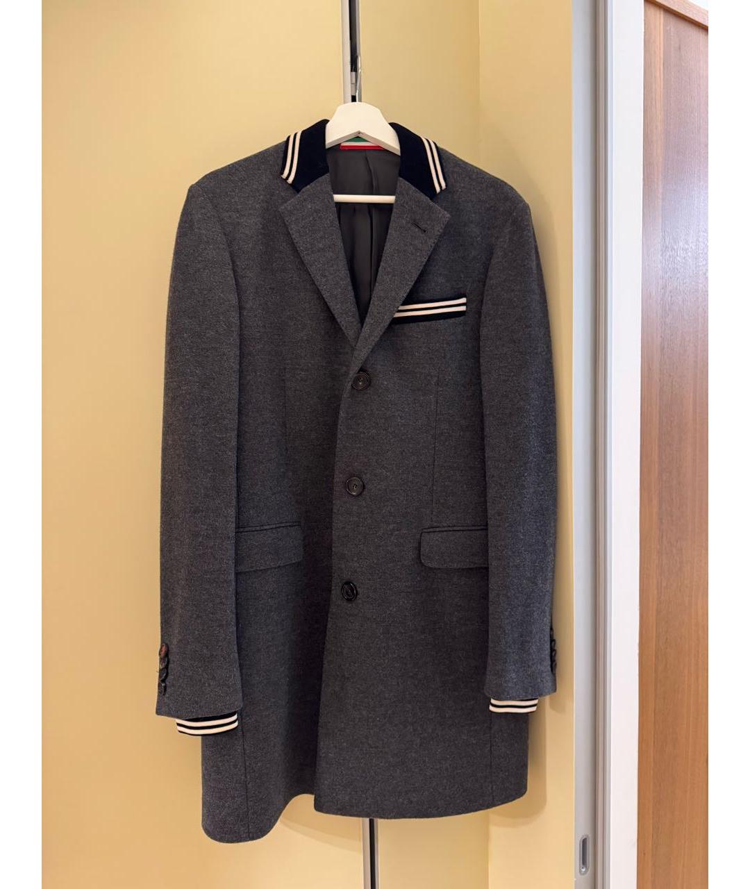 MOSCHINO Серое шерстяное пальто, фото 8