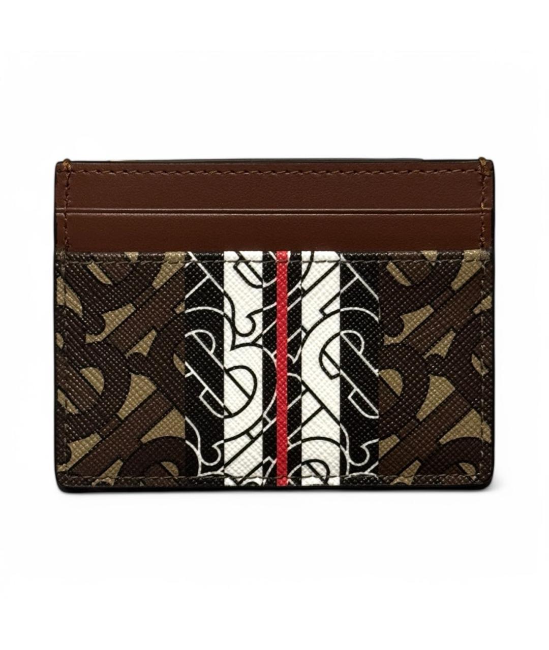 BURBERRY Коричневый кожаный кардхолдер, фото 1