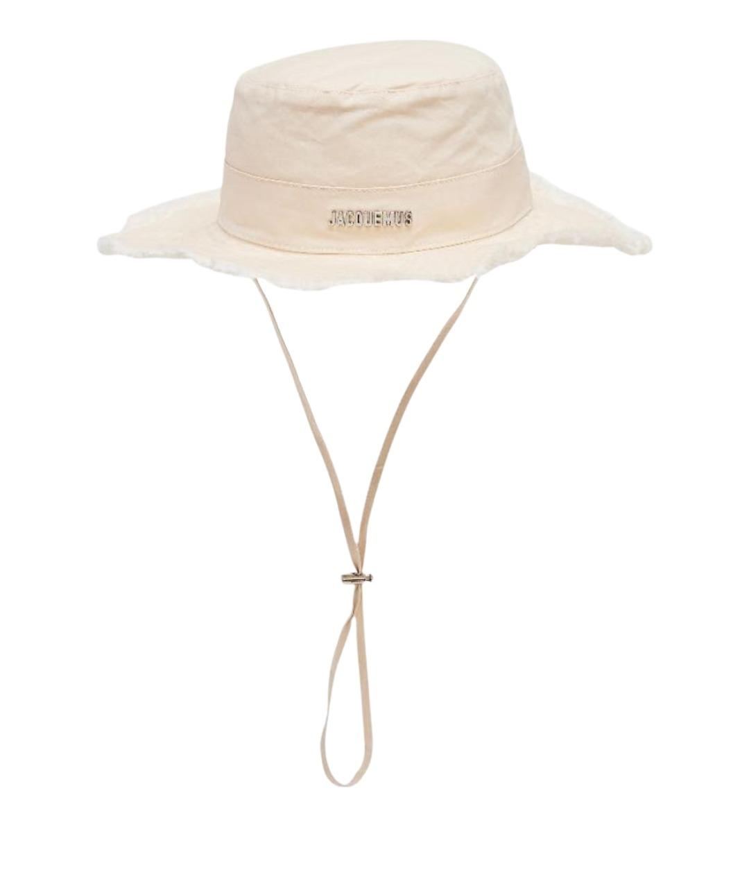 JACQUEMUS Бежевая хлопковая панама, фото 1