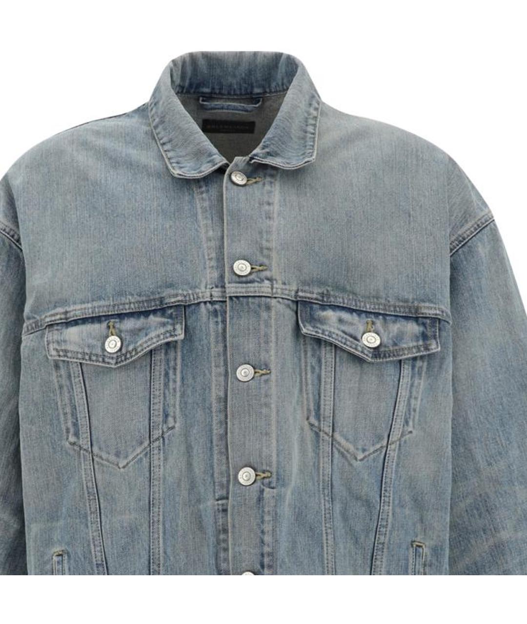 BALENCIAGA Голубая хлопковая куртка, фото 7