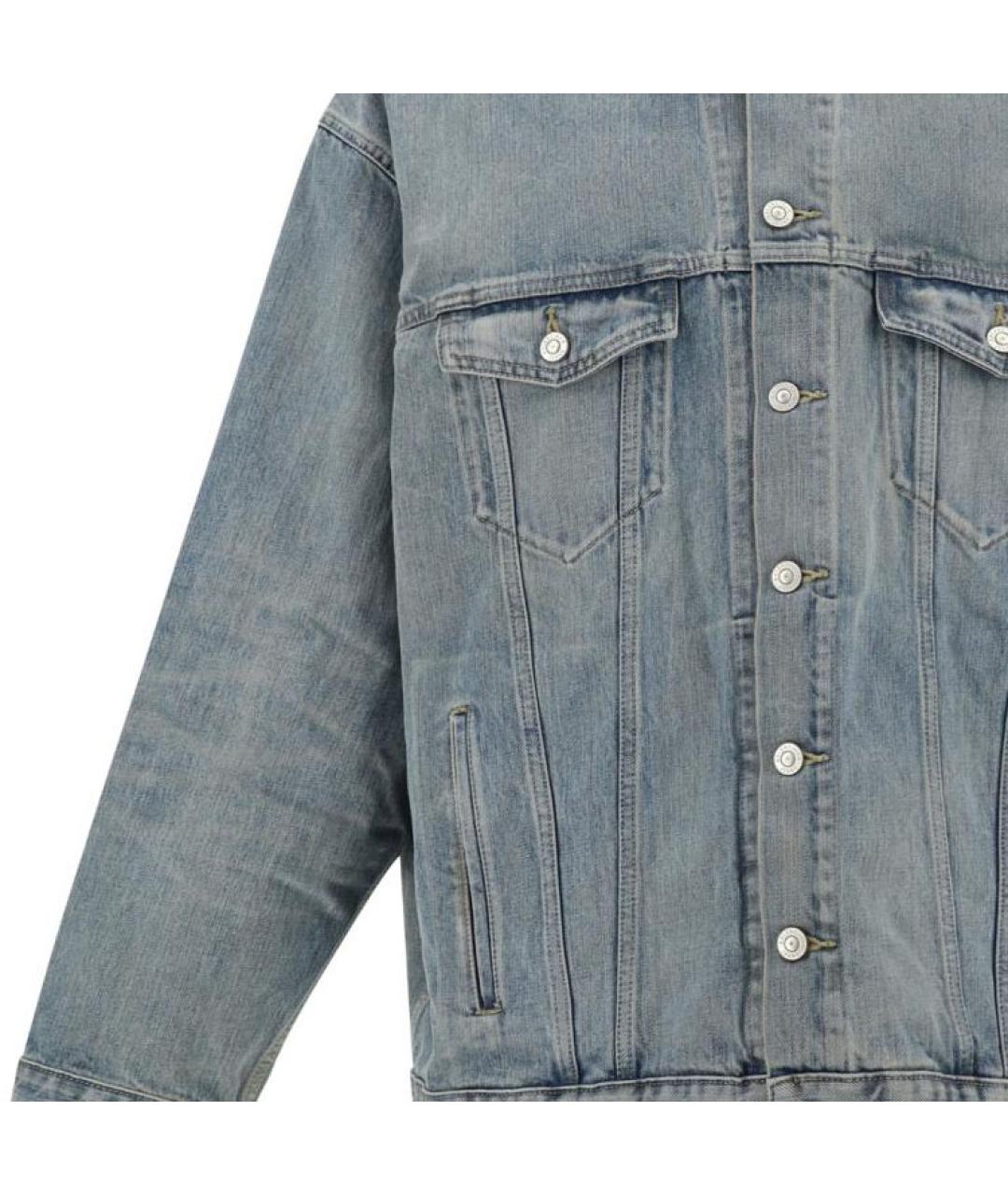 BALENCIAGA Голубая хлопковая куртка, фото 6