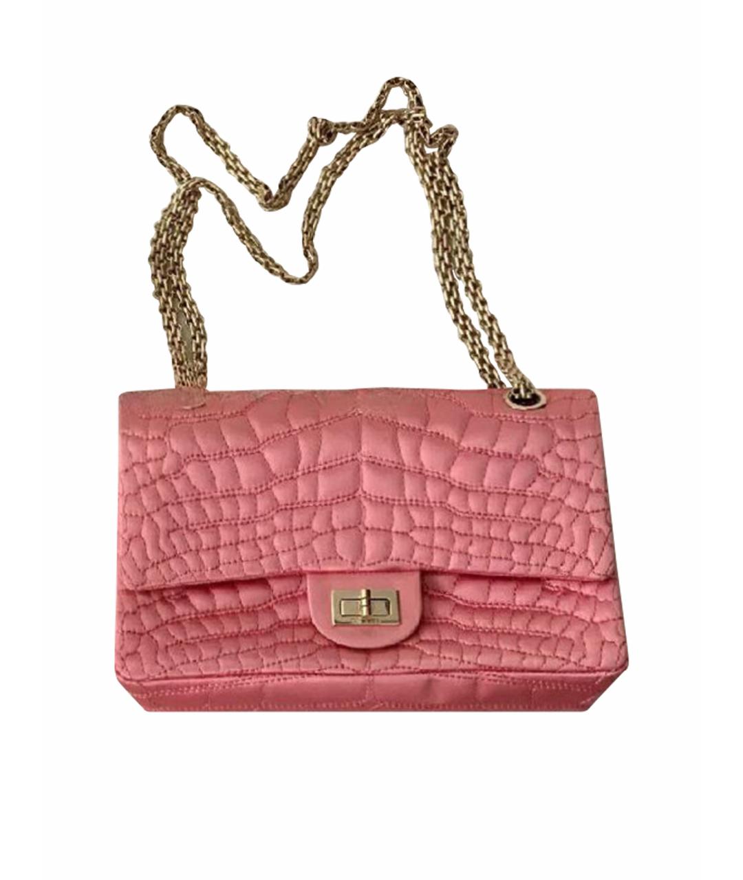 CHANEL Розовая кожаная сумка с короткими ручками, фото 1