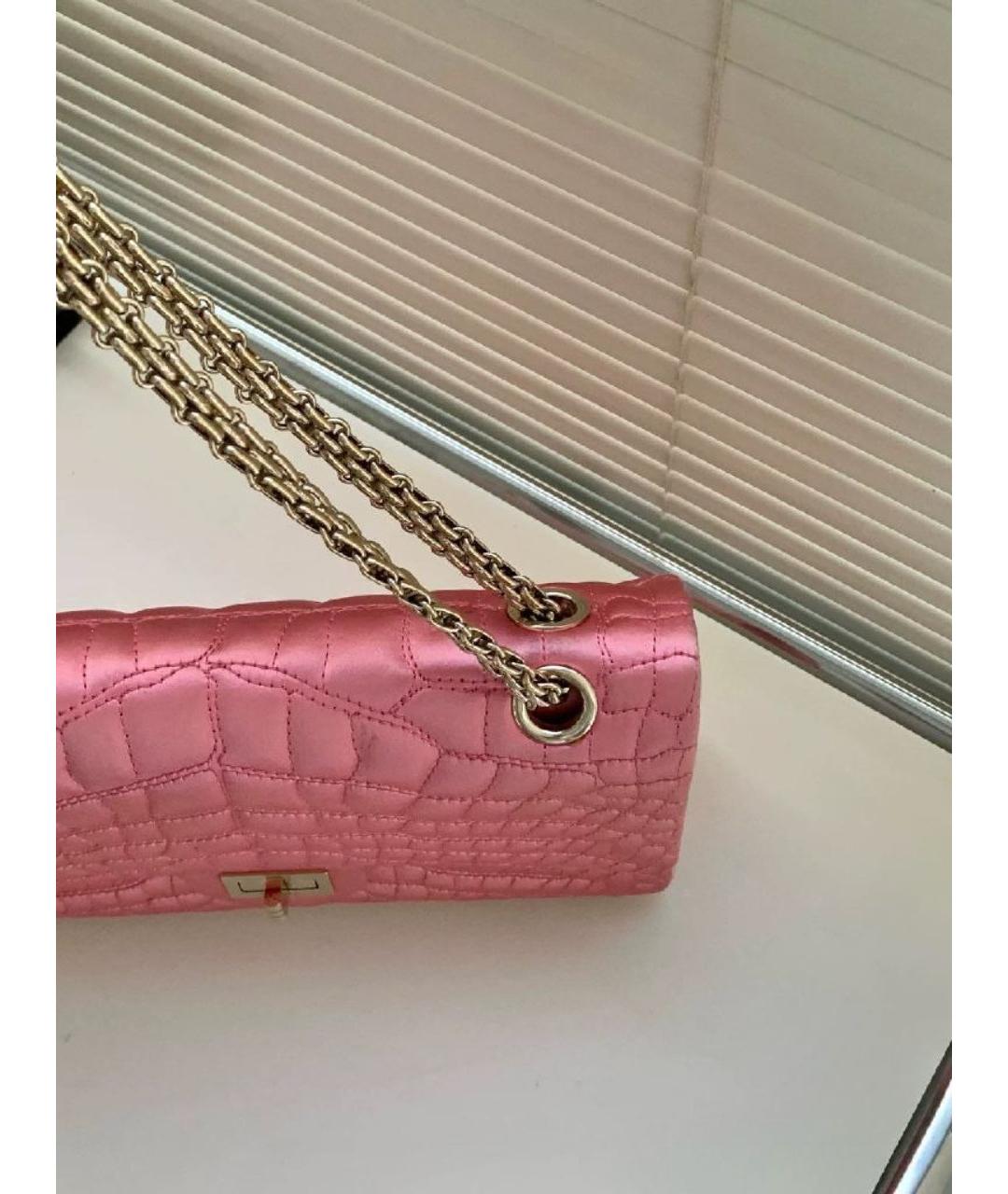 CHANEL Розовая кожаная сумка с короткими ручками, фото 7