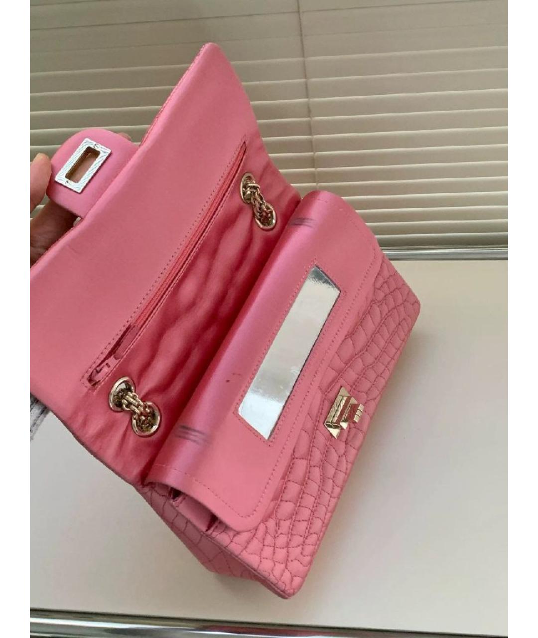 CHANEL Розовая кожаная сумка с короткими ручками, фото 2