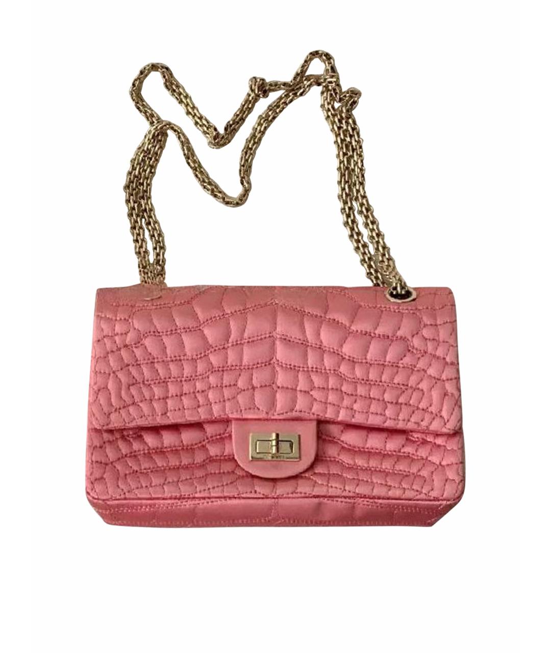 CHANEL Розовая кожаная сумка с короткими ручками, фото 9