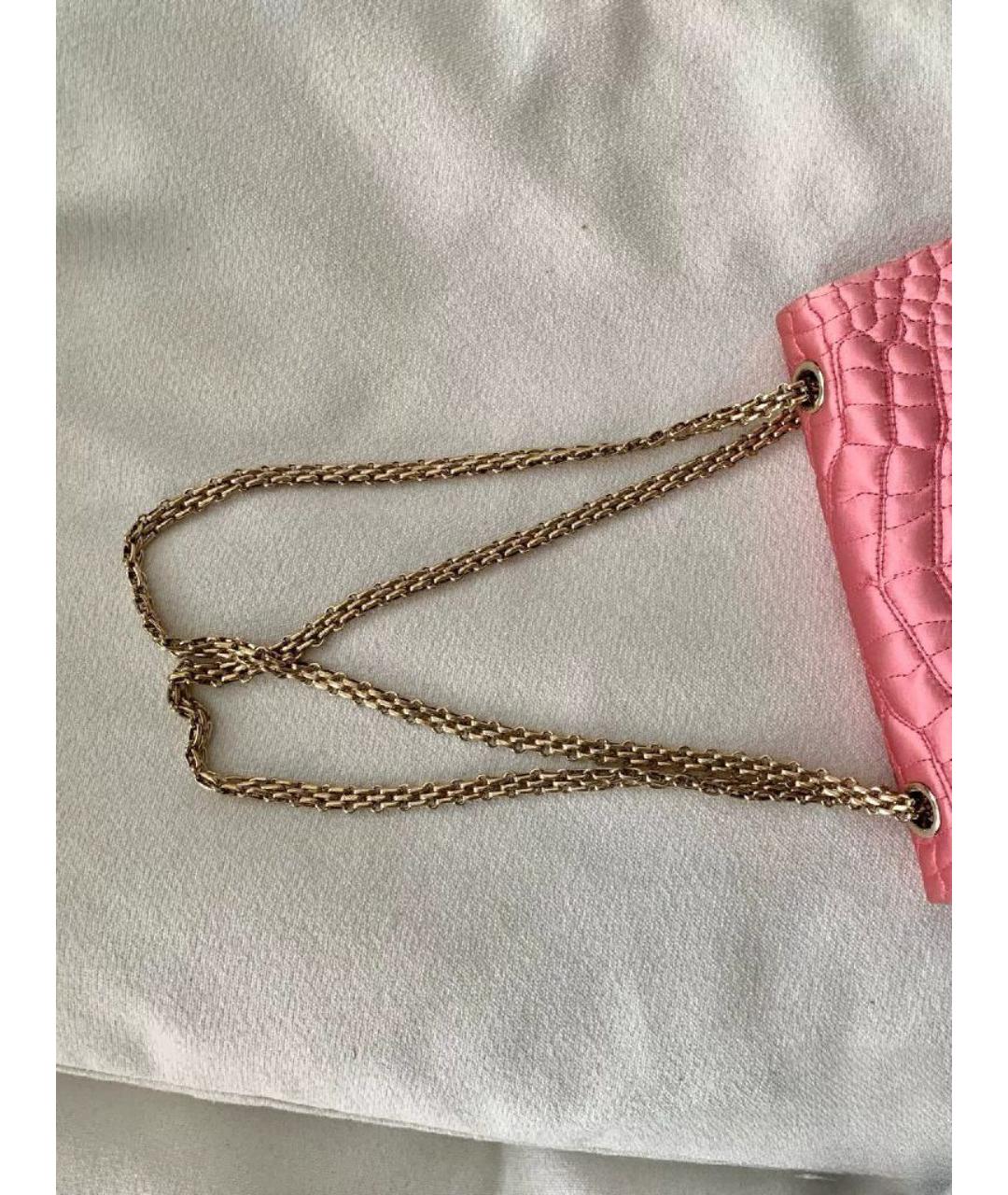 CHANEL Розовая кожаная сумка с короткими ручками, фото 3
