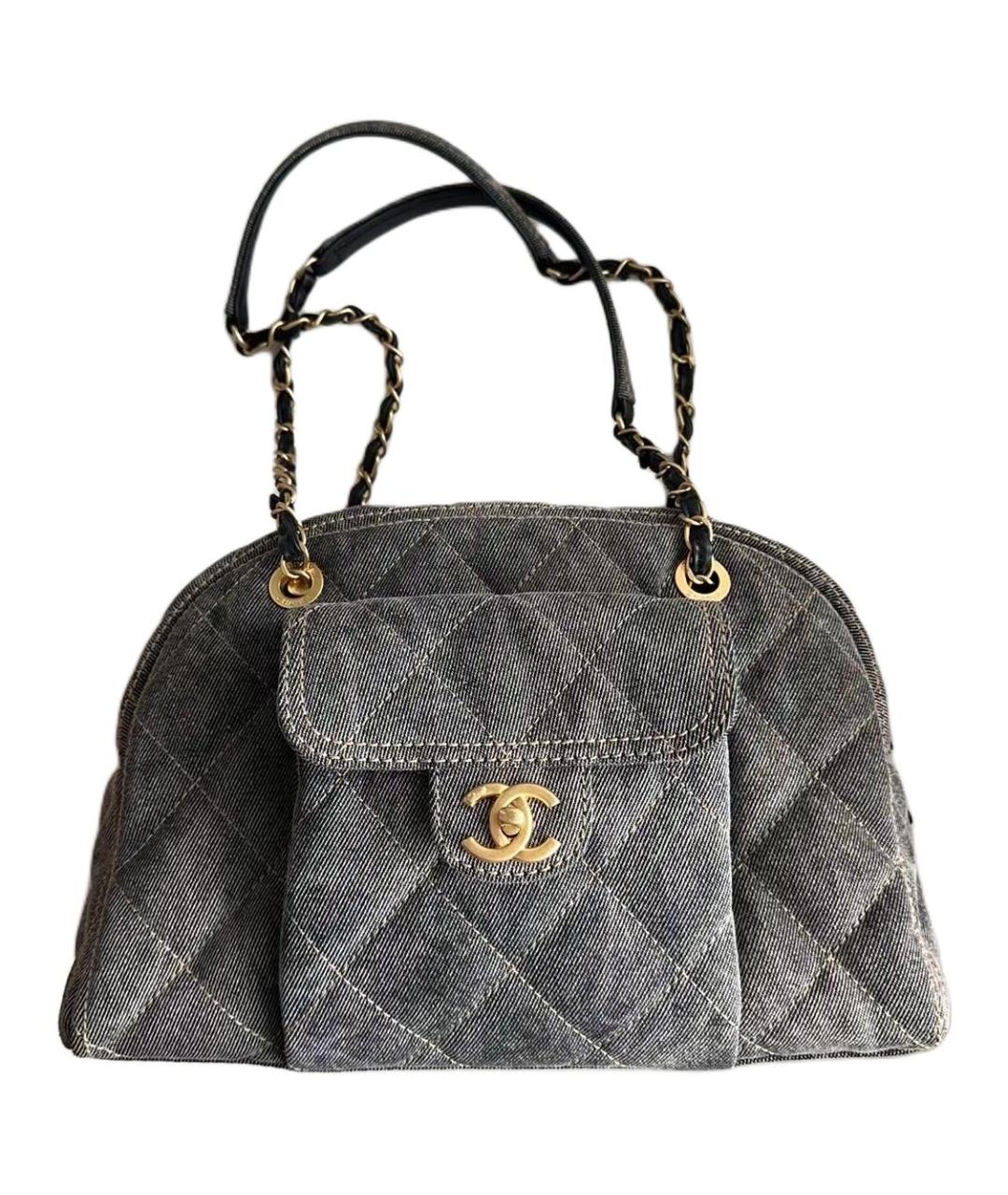 CHANEL Серая деним сумка тоут, фото 1