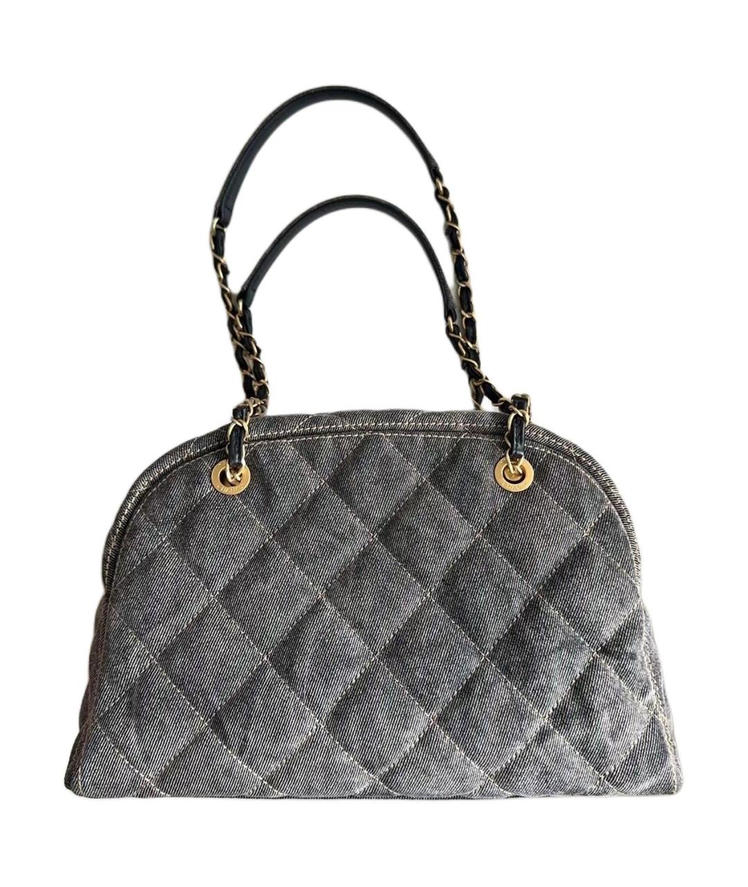 CHANEL Серая деним сумка тоут, фото 2