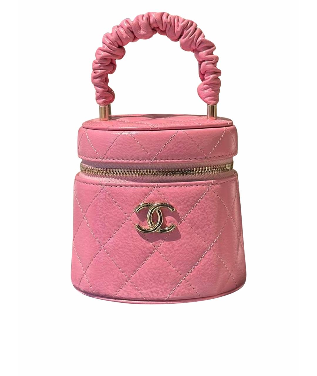 CHANEL Розовая кожаная сумка с короткими ручками, фото 1
