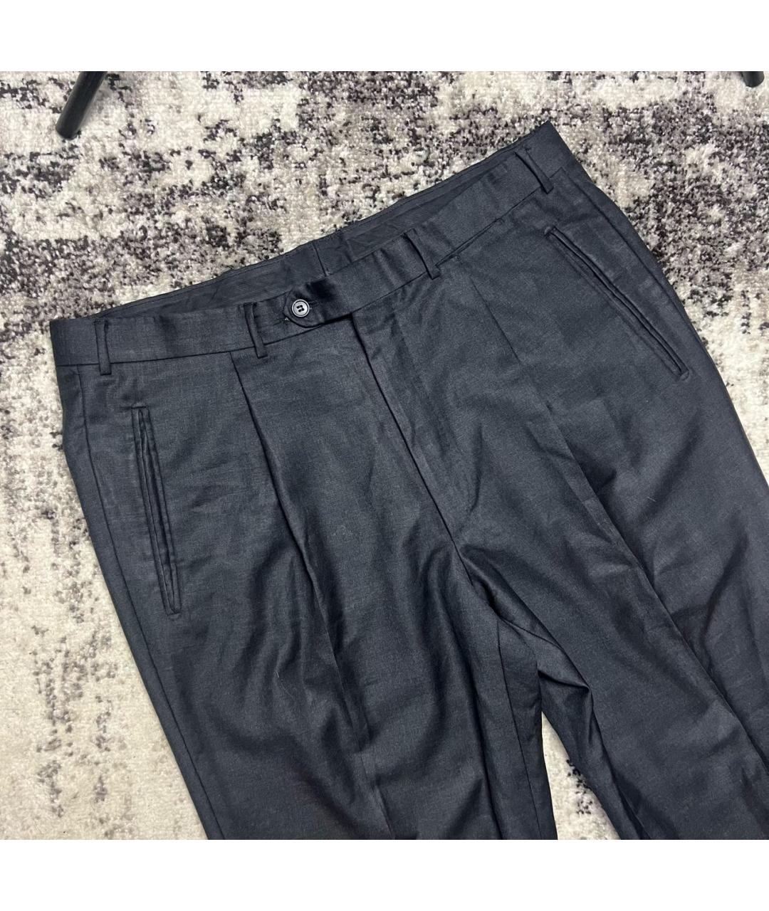 CORNELIANI Черные шерстяные классические брюки, фото 2