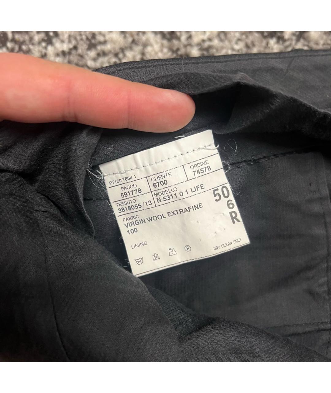 CORNELIANI Черные шерстяные классические брюки, фото 6