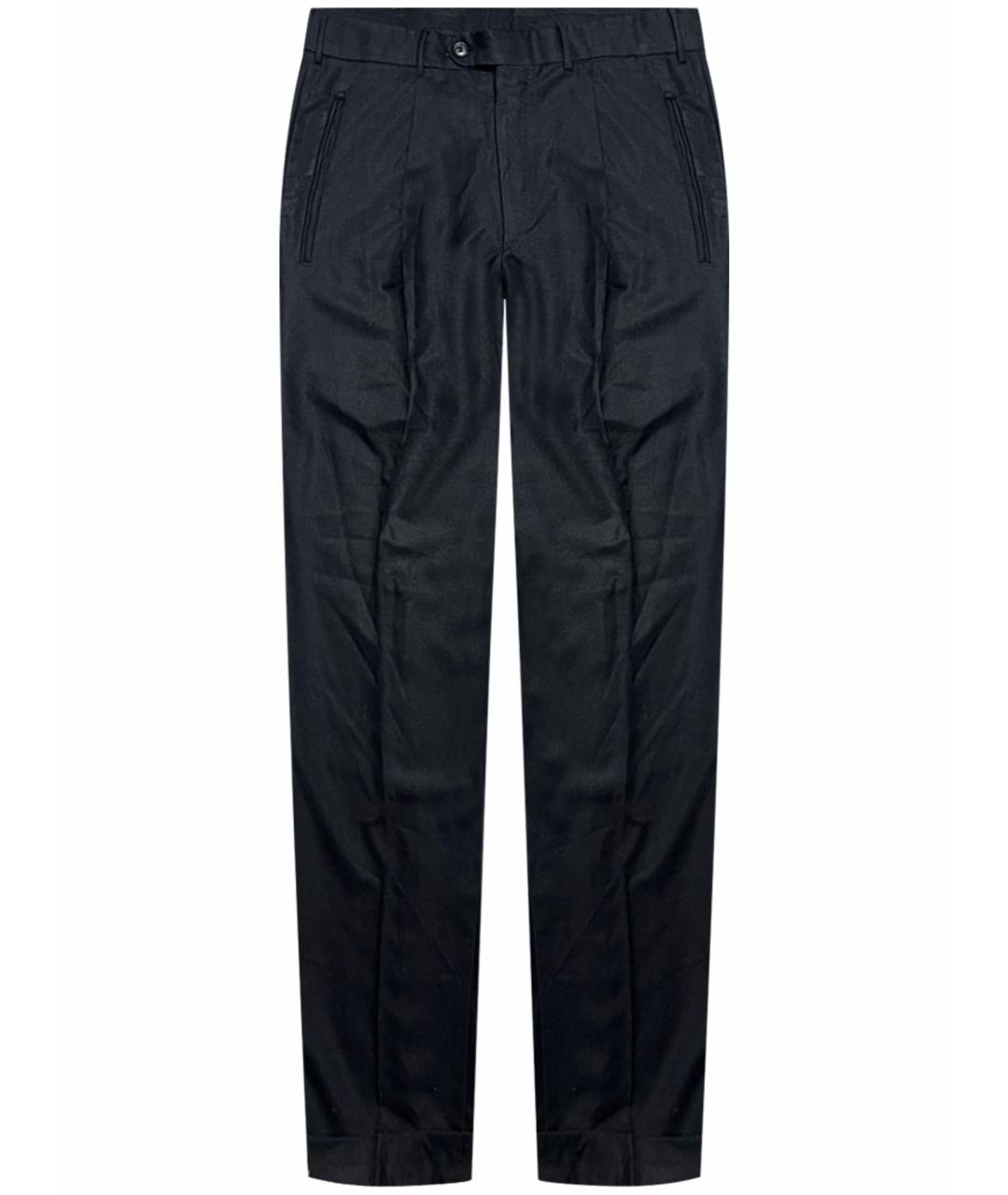 CORNELIANI Черные шерстяные классические брюки, фото 1