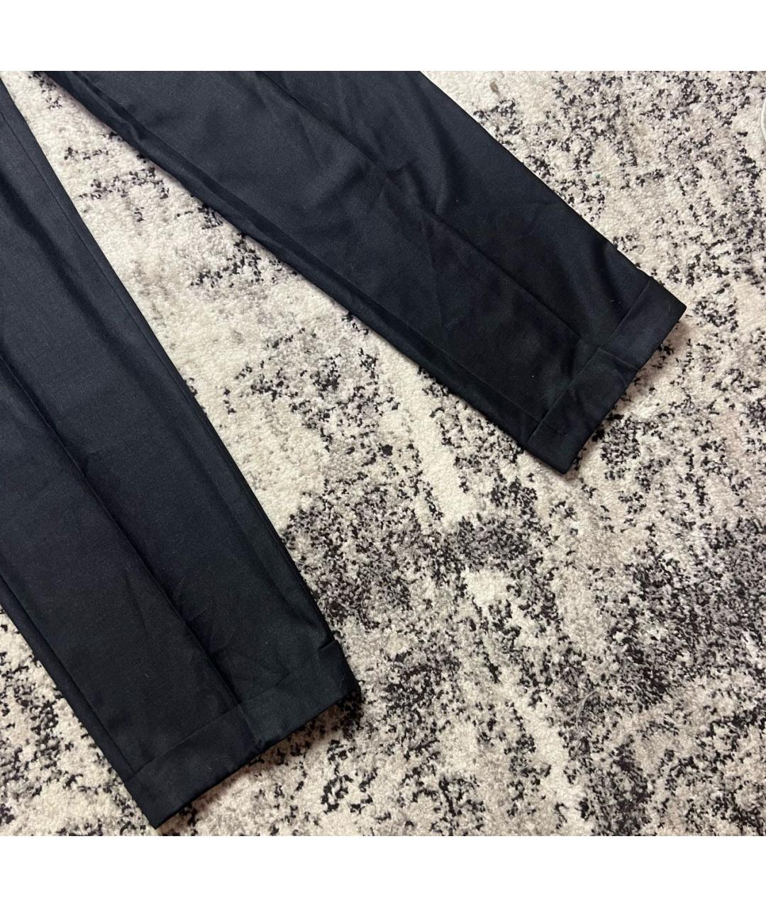 CORNELIANI Черные шерстяные классические брюки, фото 3