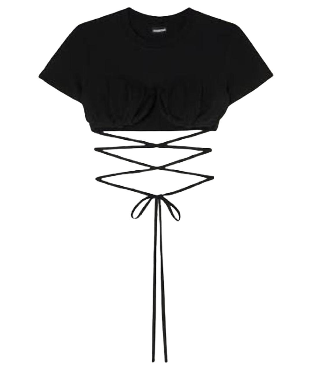 JACQUEMUS Черная хлопковая футболка, фото 1