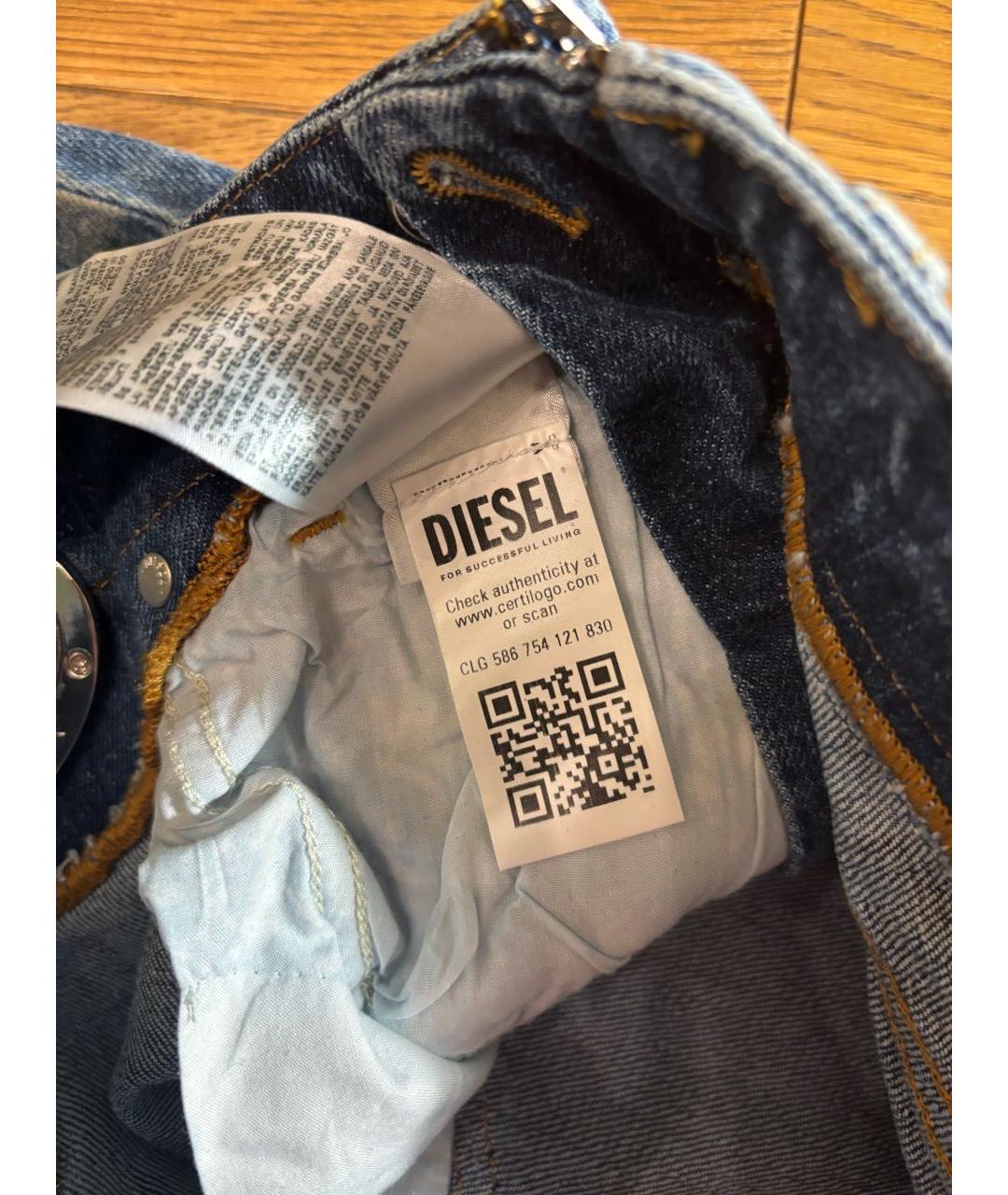 DIESEL Голубые хлопковые джинсы клеш, фото 8