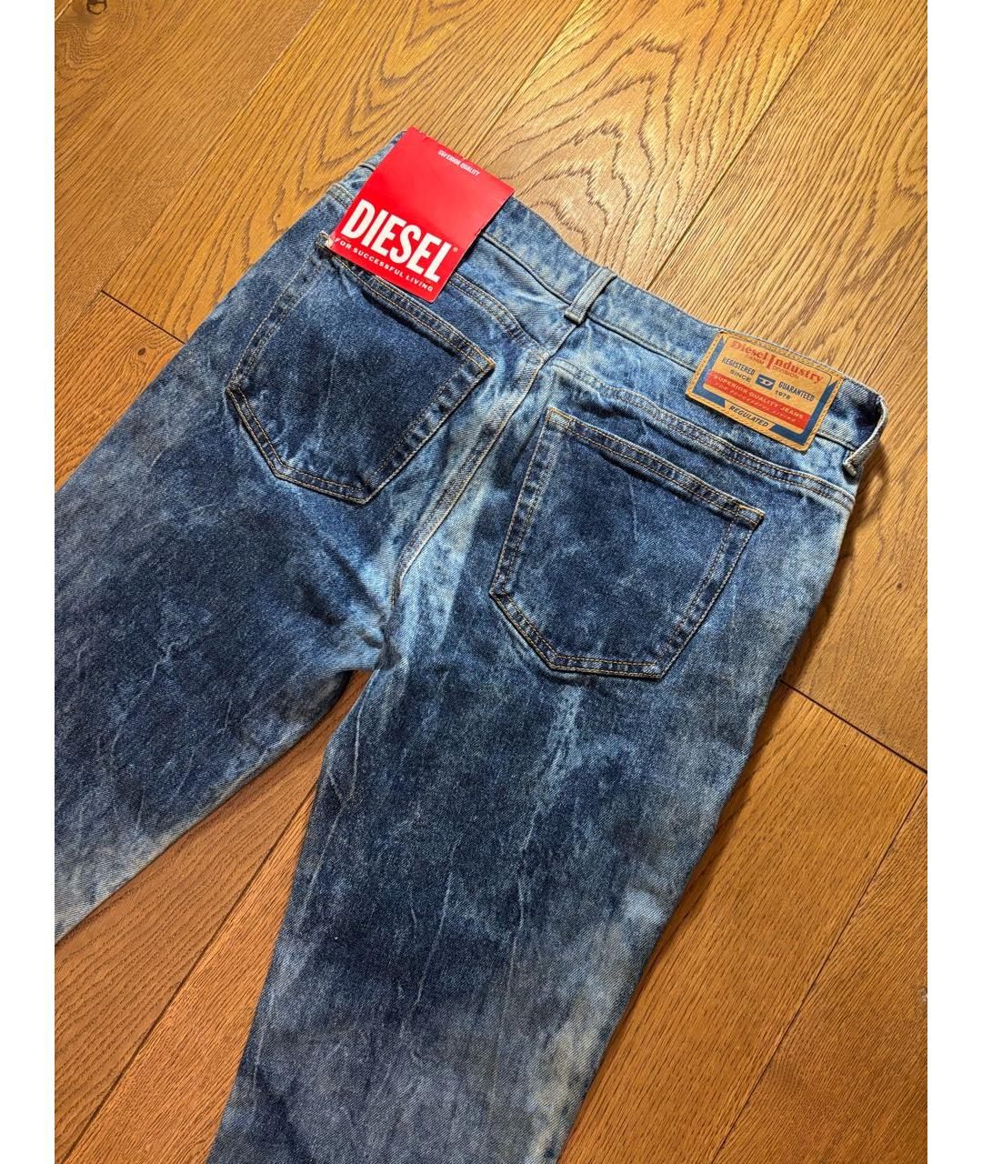 DIESEL Голубые хлопковые джинсы клеш, фото 7