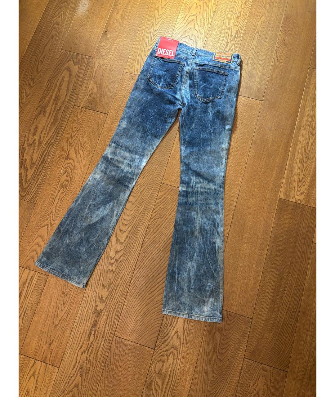 DIESEL Голубые хлопковые джинсы клеш, фото 2
