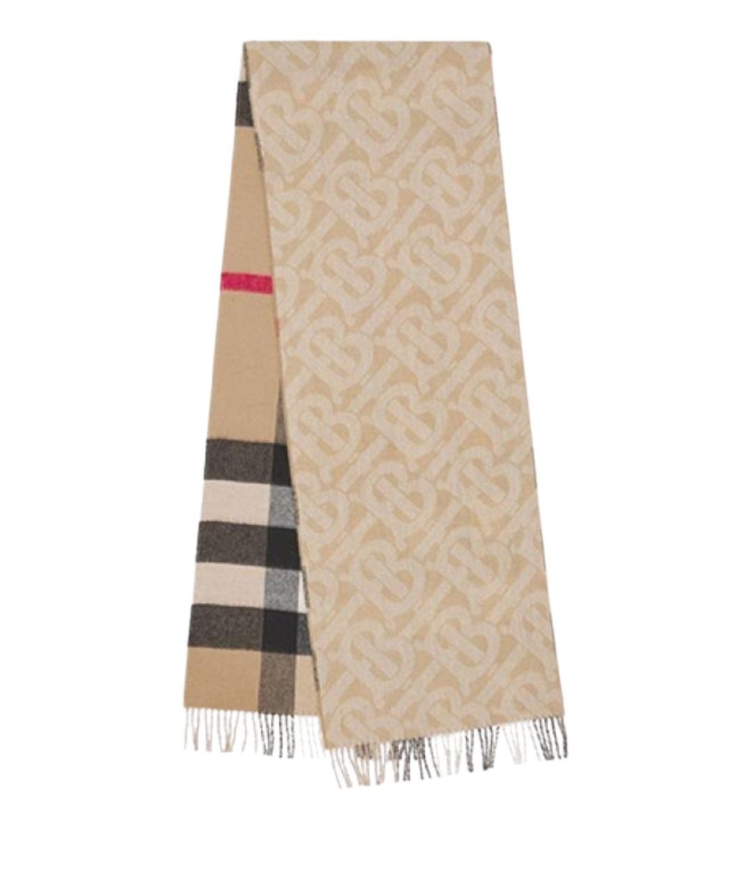 BURBERRY Бежевый шарф, фото 1