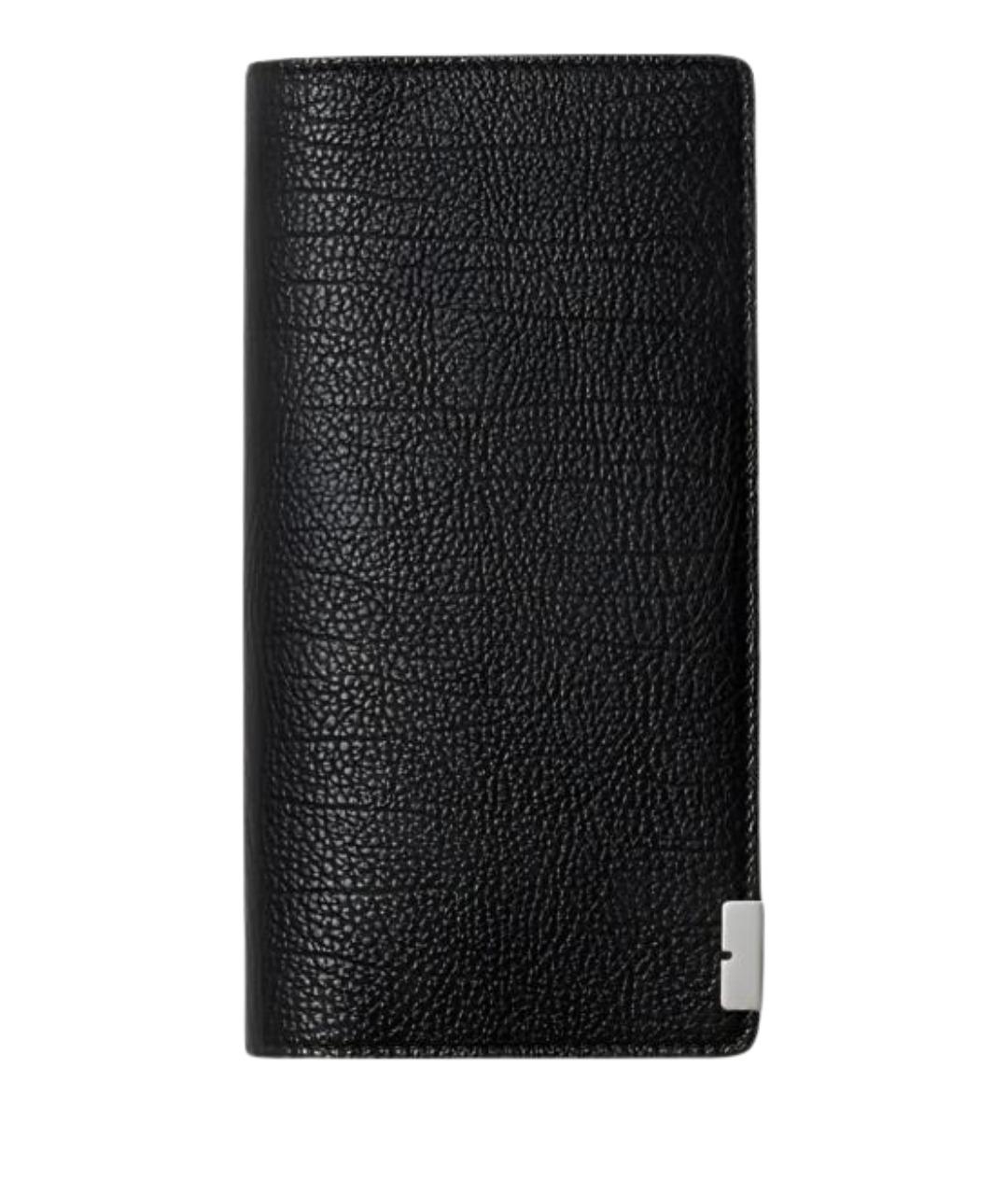 BURBERRY Черный кожаный кошелек, фото 1