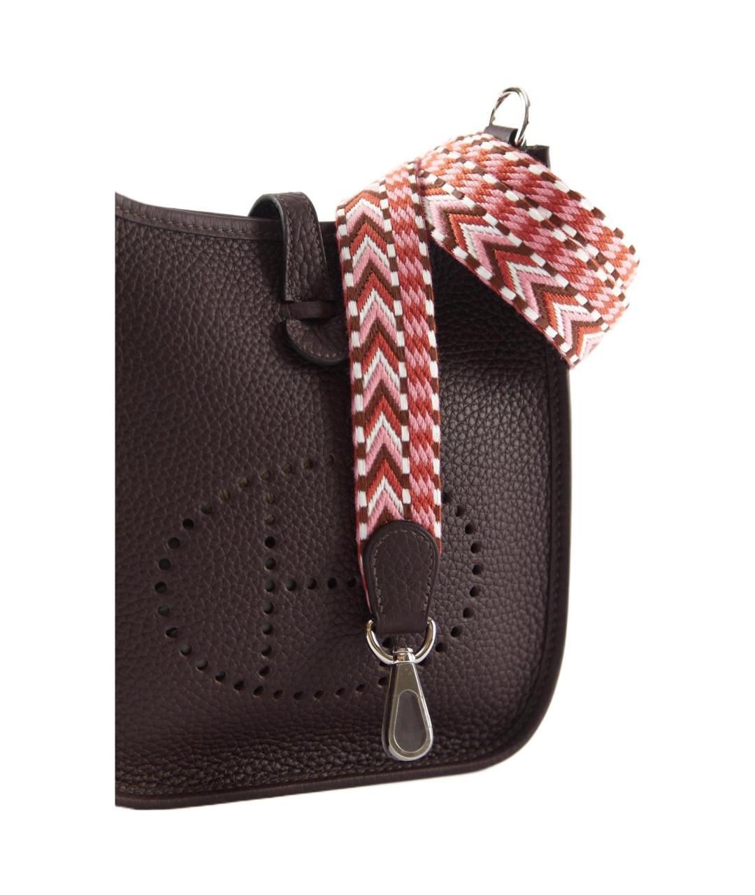 HERMES Коричневая кожаная сумка через плечо, фото 4