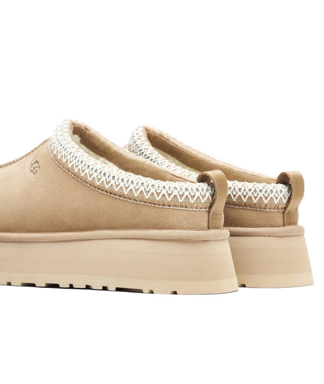 UGG AUSTRALIA Бежевые замшевые сабо, фото 3