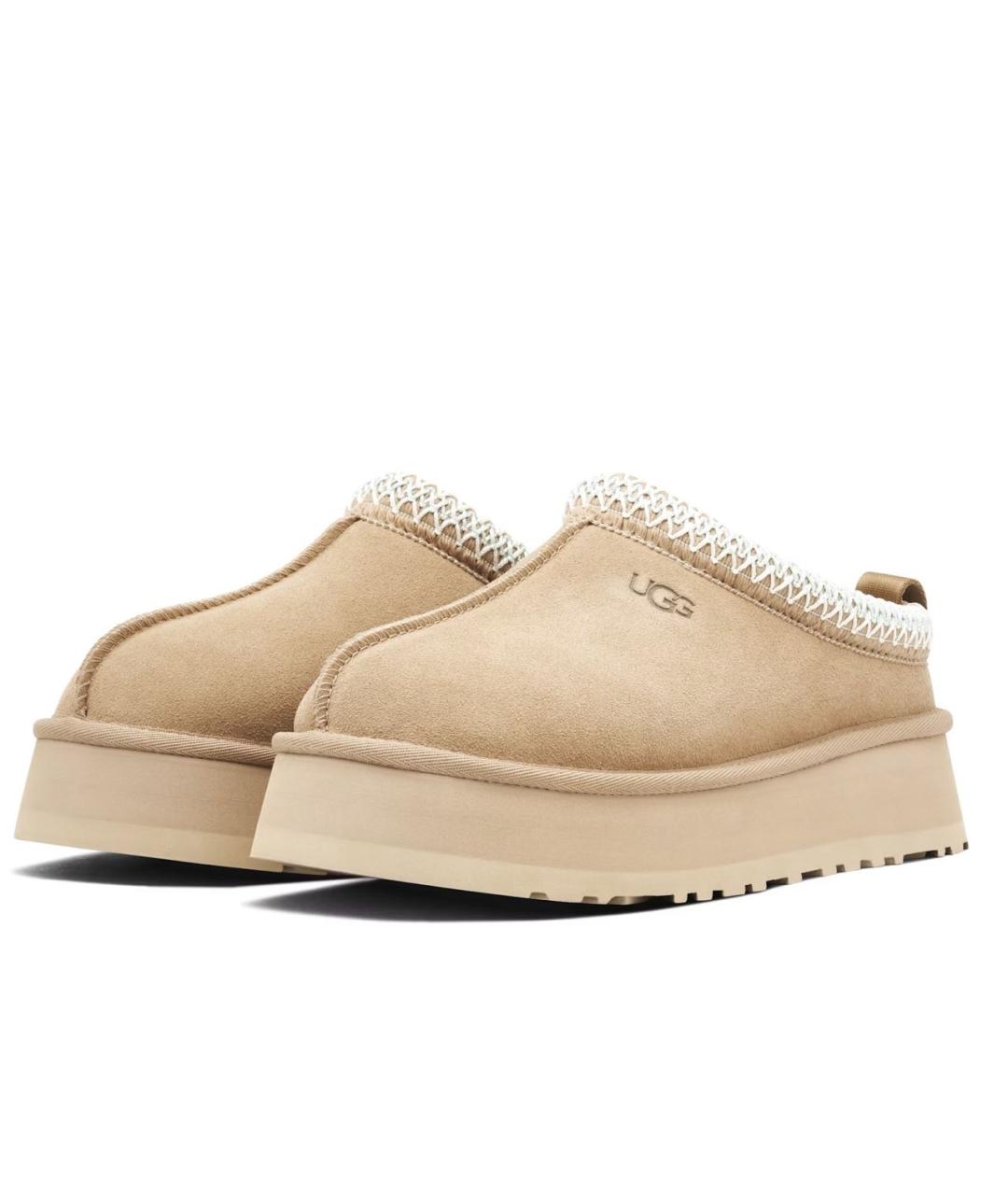 UGG AUSTRALIA Бежевые замшевые сабо, фото 6