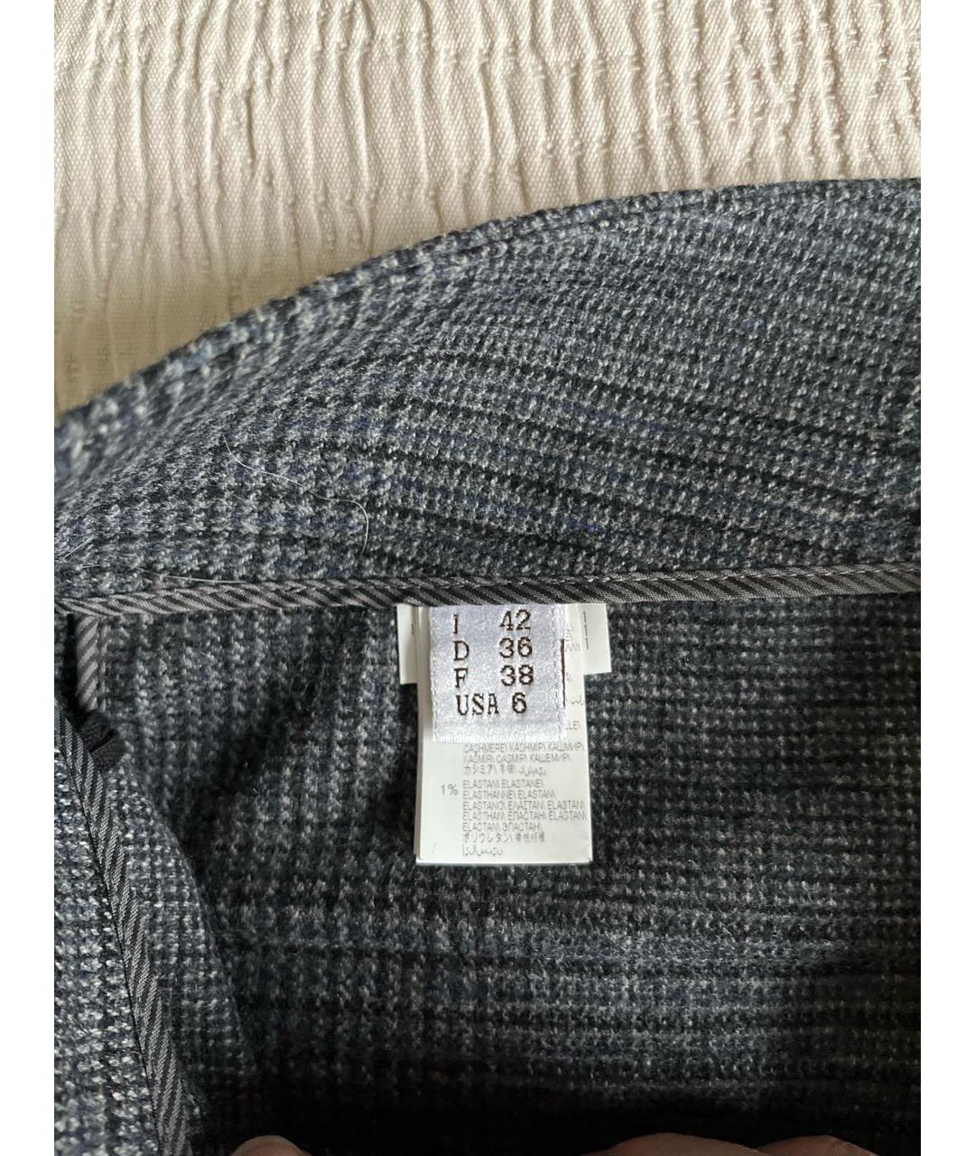 BRUNELLO CUCINELLI Антрацитовые шерстяные брюки узкие, фото 6