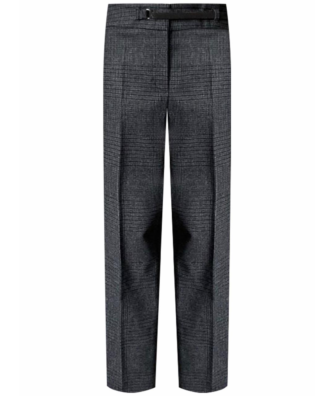 BRUNELLO CUCINELLI Антрацитовые шерстяные брюки узкие, фото 1