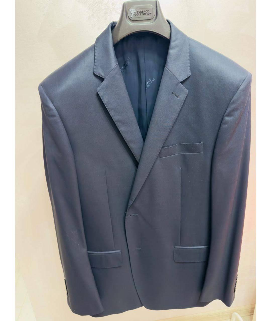 VERSACE COLLECTION Темно-синий классический костюм, фото 9