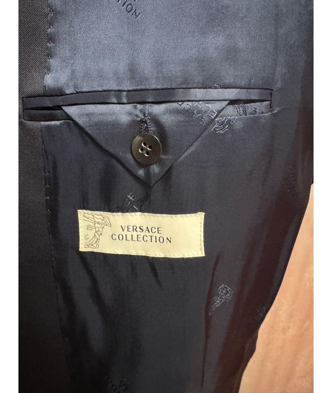 VERSACE COLLECTION Темно-синий классический костюм, фото 6