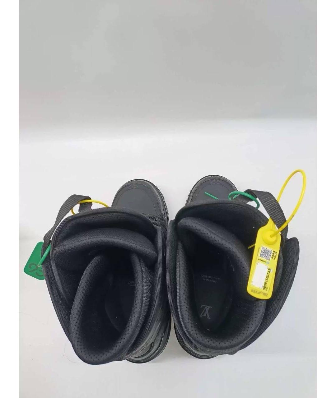 LOUIS VUITTON Черные резиновые высокие ботинки, фото 4